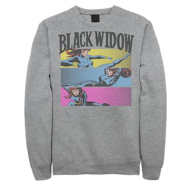 Mens Marvel Black Widow Panels Sweatshirt Athletic Grey Product Image