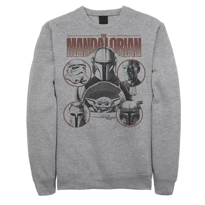 Mens Star Wars The Mandalorian Greyscale Ally Portrait Panels Sweatshirt Product Image