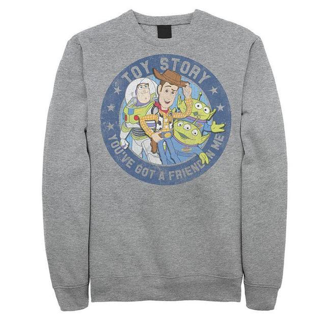 Disney / Pixars Toy Story Woody, Buzz Lightyear & Aliens Mens Youve Got A Friend Sweatshirt Athletic Grey Product Image