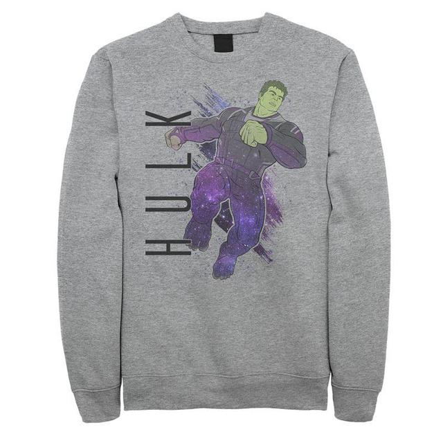 Mens Marvel Avengers Endgame Hulk Galaxy Paint Sweatshirt Med Grey Product Image