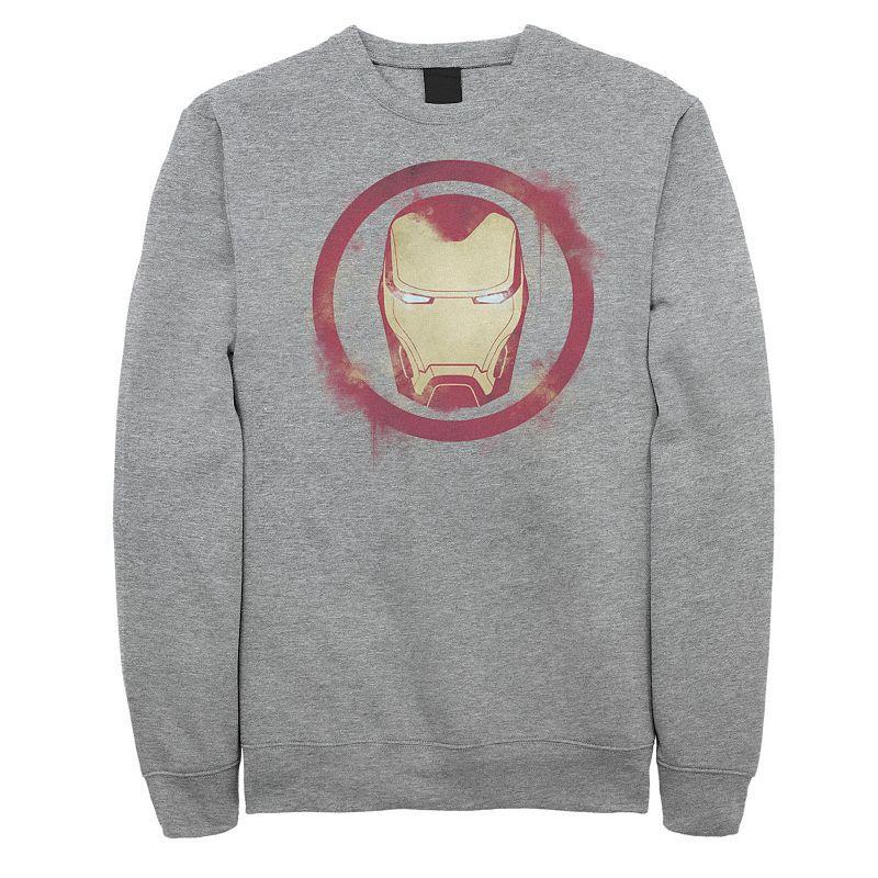 Mens Marvel Avengers Endgame Iron Man Spray Paint Logo Tee Med Grey Product Image