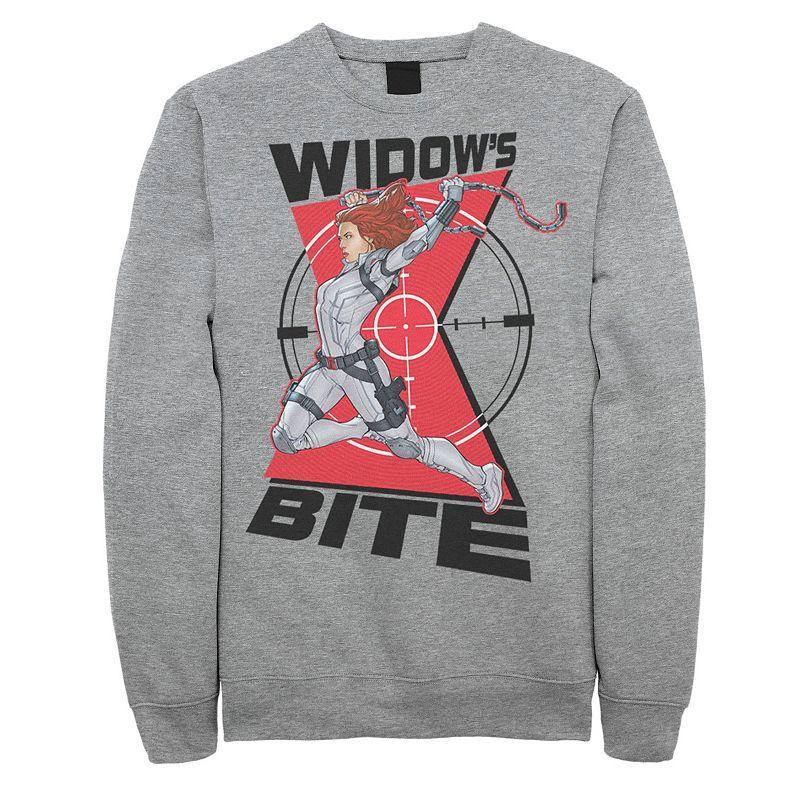 Mens Marvel Black Widow Animated Action Pose Sweatshirt Product Image