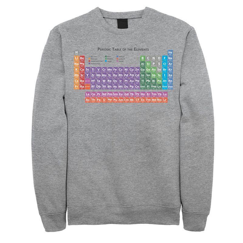 Mens Periodic Table Of Elements Fleece Athletic Grey Product Image