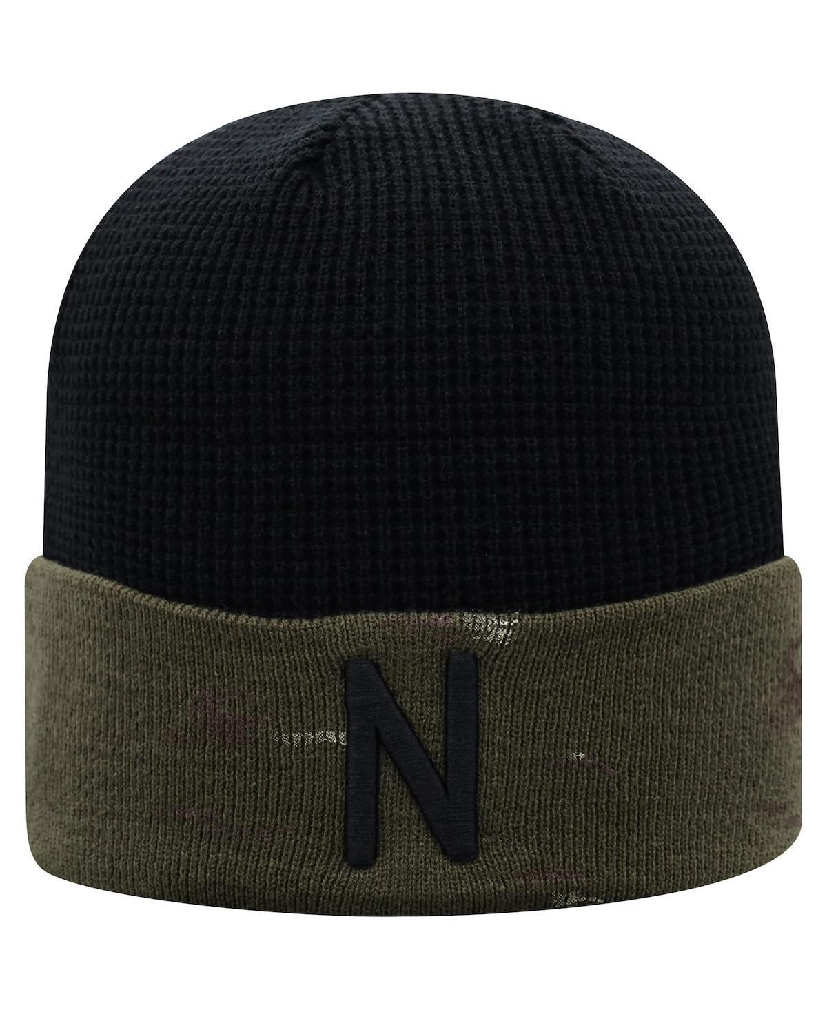 Mens Top of The World Olive Nebraska Huskers Oht Military-Inspired Appreciation Skully Cuffed Knit Hat - Olive Product Image