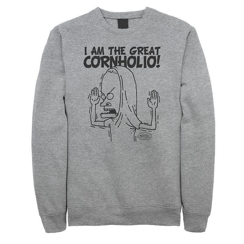 Mens Beavis & Butthead Great Cornholio Sweatshirt Athletic Grey Product Image