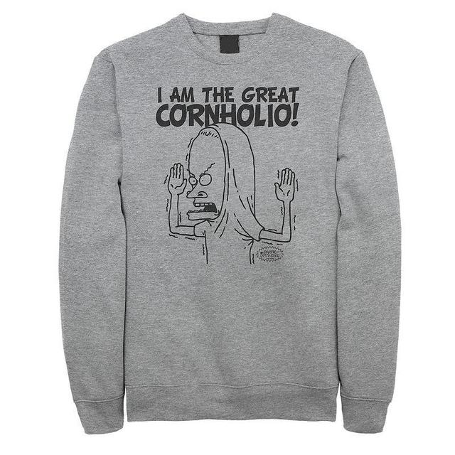 Mens Beavis & Butthead Great Cornholio Sweatshirt Athletic Grey Product Image