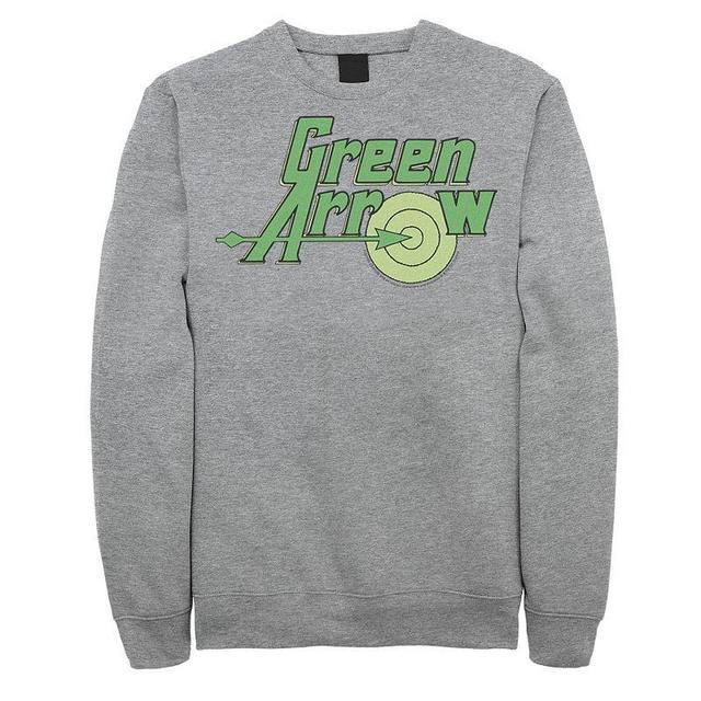 Mens DC Comics The Green Arrow Vintage Text Poster Fleece Sweatshirt Product Image