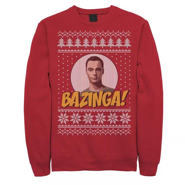 Mens The Big Bang Theory Bazinga Holiday Pattern Sweatshirt Product Image