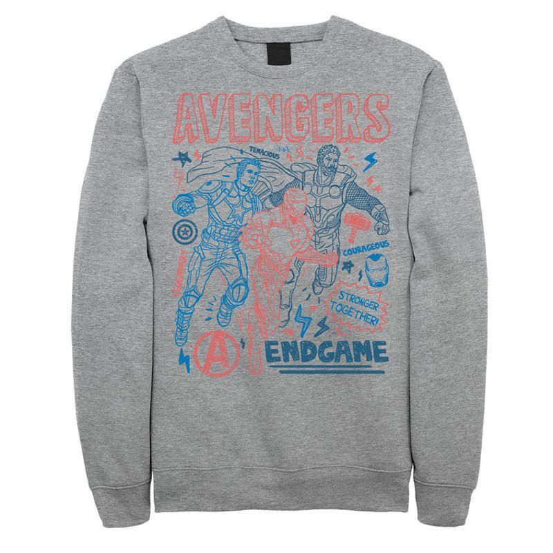 Mens Marvel Avengers Endgame Mightiest Sweatshirt Athletic Grey Product Image