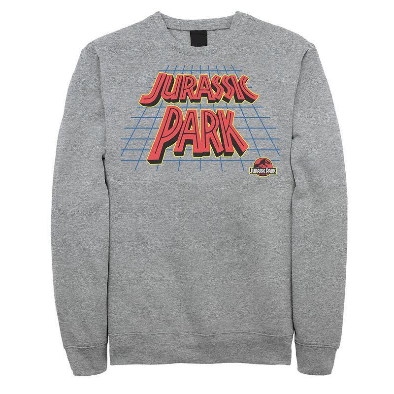 Mens Jurassic Park Tilted Retro Grid Logo Sweatshirt Product Image