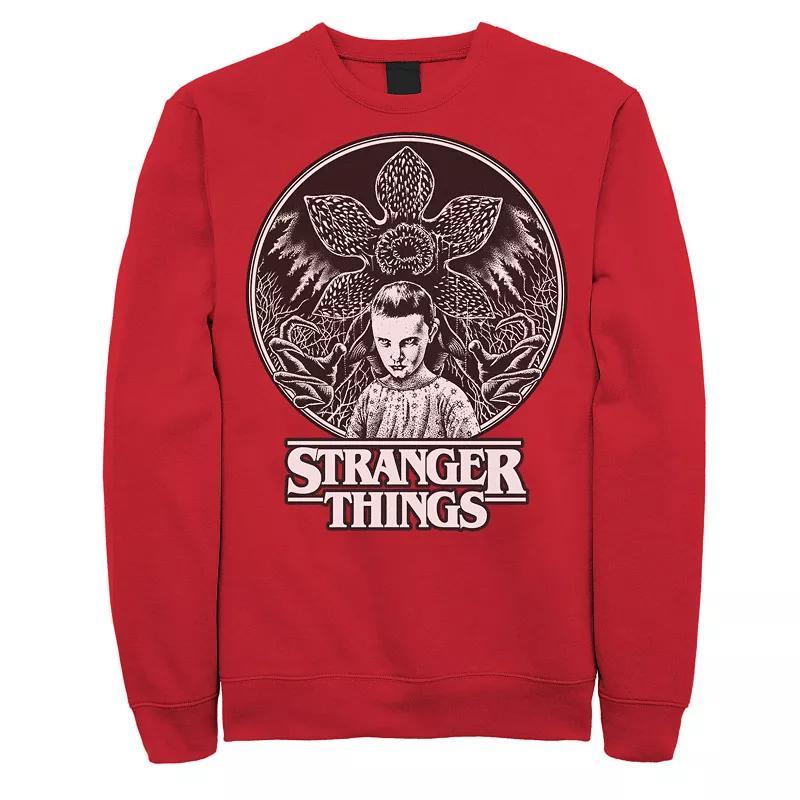 Mens Netflix Stranger Things Eleven And Demogorgon Circle Sweatshirt Product Image