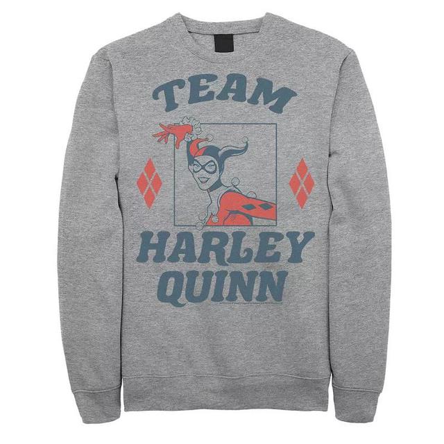 Mens Batman Team Harley Quinn Vintage Portrait Sweatshirt Product Image