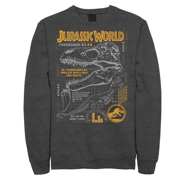 Mens Jurassic World Two T-Rex Orange Schematic Sweatshirt Blue Product Image