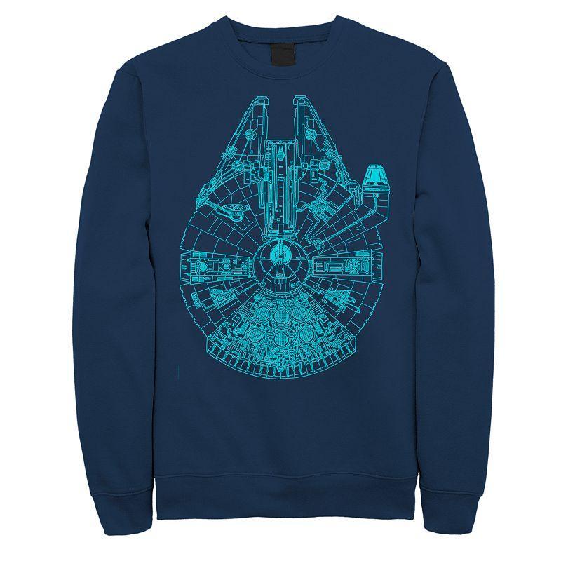 Mens Star Wars Millennium Falcon Sweatshirt Blue Product Image