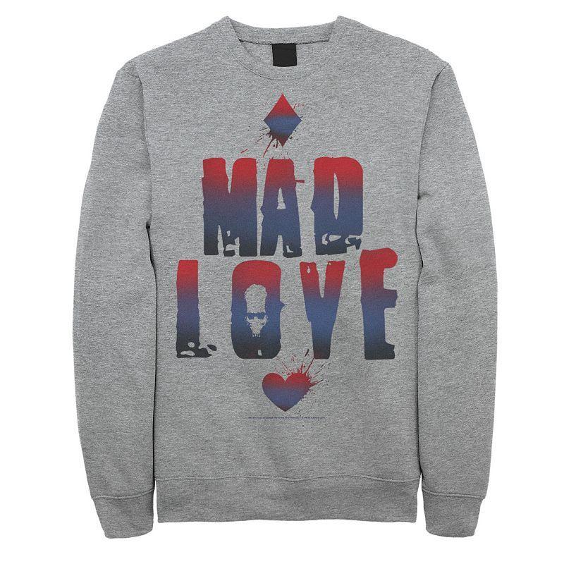 Mens DC Comics Batman Harley Quinn And Joker Mad Love Text Sweatshirt, Mens Product Image