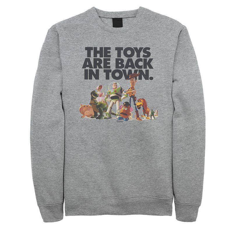 Disney / Pixars Toy Story Mens Back In Town Sweatshirt Athletic Grey Product Image