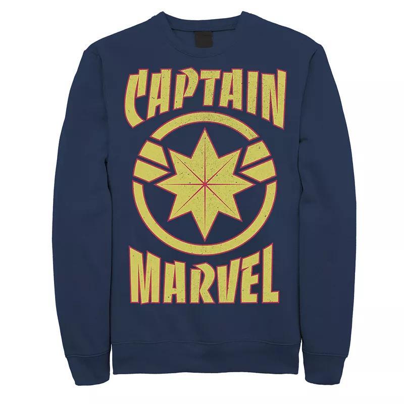 Mens Marvel Captain Marvel Pop Logo Fleece Blue Product Image