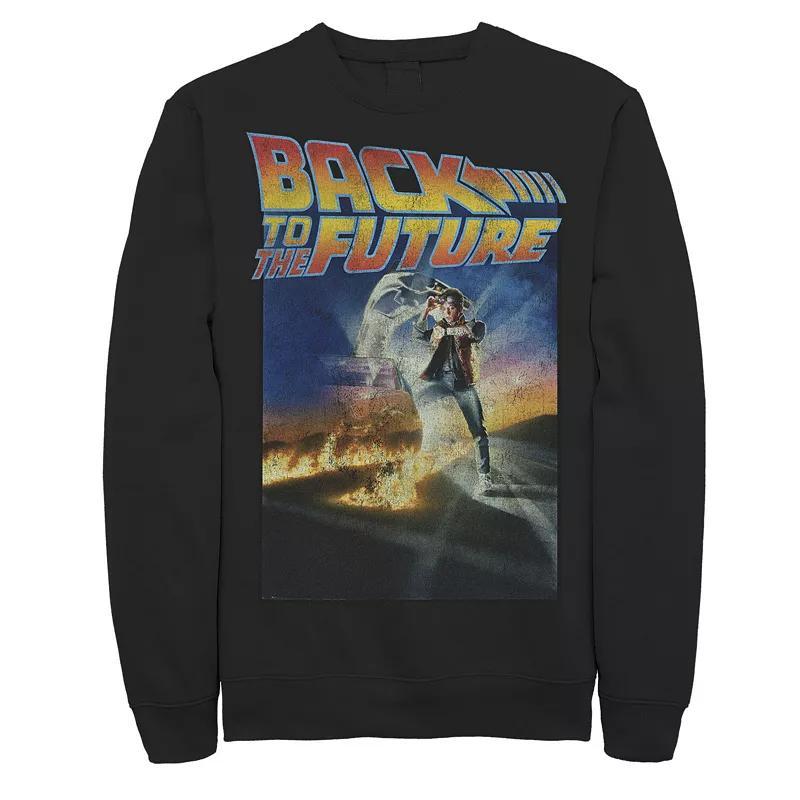 Mens Back To The Future Classic Poster Sweatshirt Athletic Grey Product Image