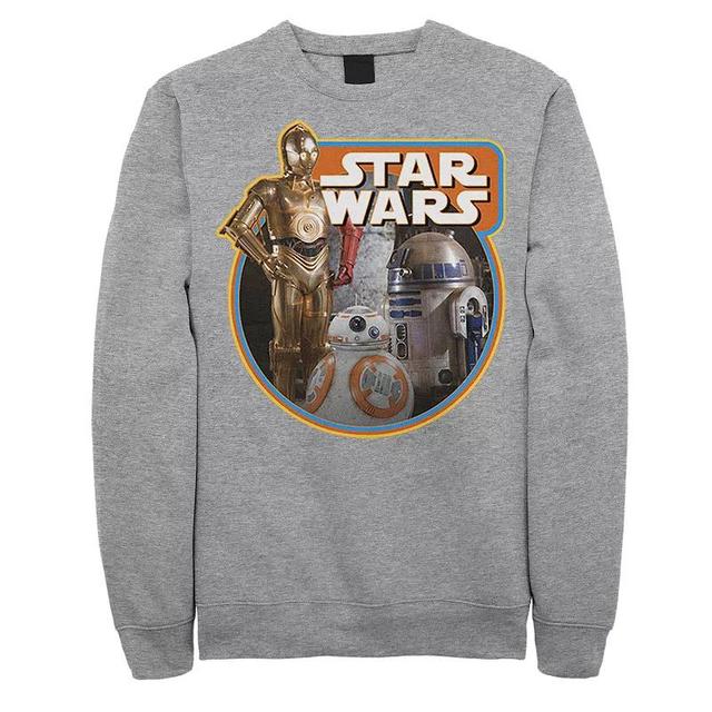 Mens Star Wars Droids Sweatshirt Athletic Grey Product Image