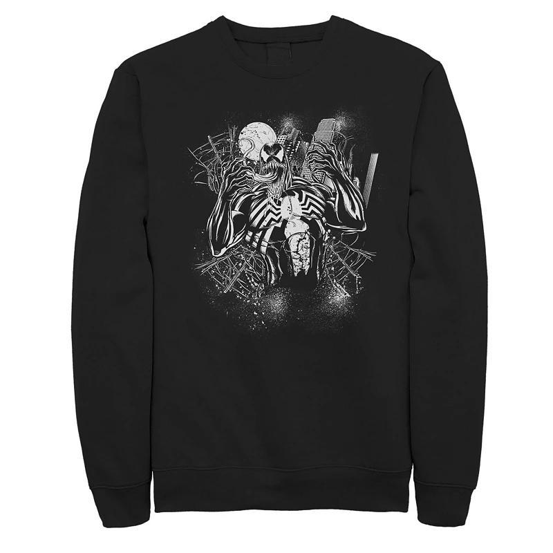 Mens Marvel Venom Taunting Hospitality Dinner Host Graphic Fleece Pullover Product Image