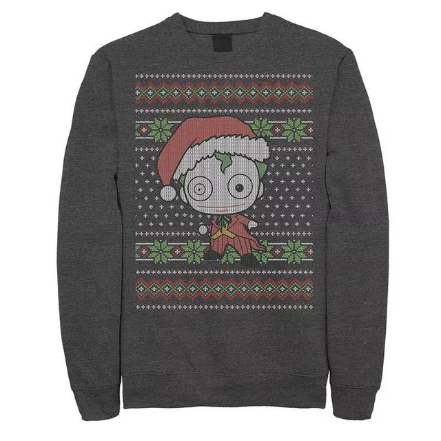 Mens DC Comics Chibi Joker Christmas Sweater Style Sweatshirt Product Image