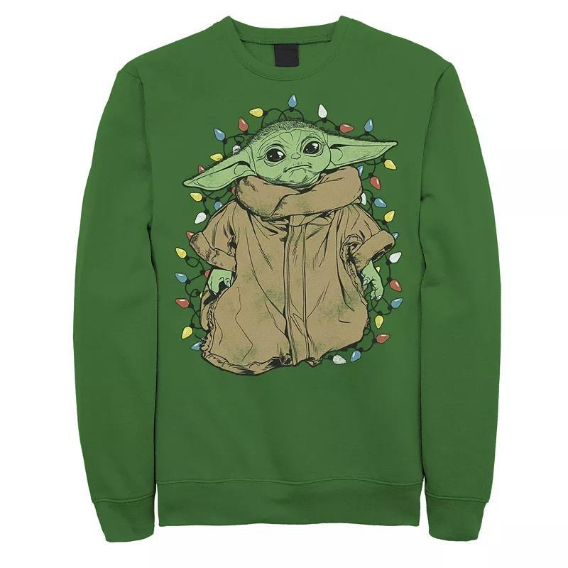 Mens Star Wars The Mandalorian Tangled Christmas Graphic Fleece Product Image