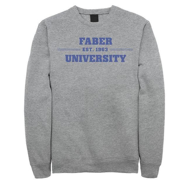 Mens Animal House Faber University Logo Fleece Athletic Grey Product Image