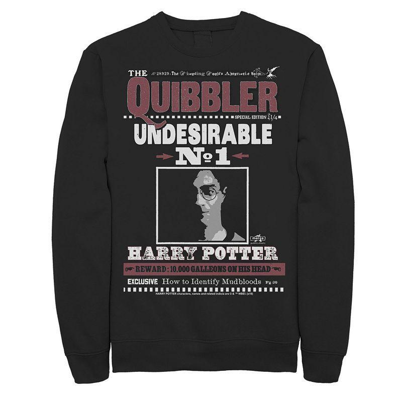 Mens Harry Potter The Quibbler Undesirable Number 1 Fleece Graphic Pullover Product Image