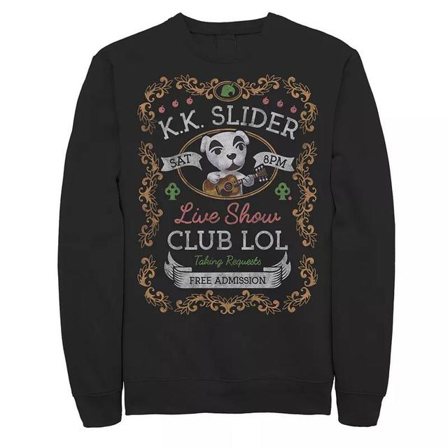 Big & Tall Animal Crossing K.K. Slider Live Show Flyer Fleece Sweatshirt, Mens Product Image