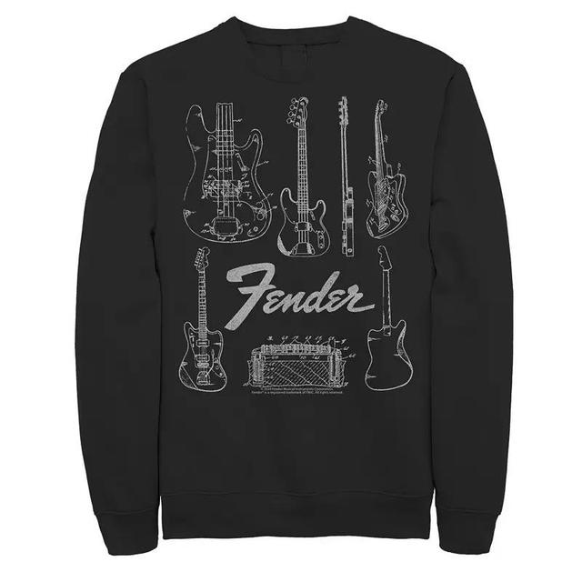 Mens Fender Guitars & Amp Logo Sweatshirt Black Product Image