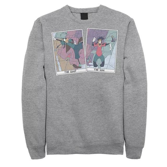 Disneys A Goofy Movie Mens The Goof The Son Cards Sweatshirt Athletic Grey Product Image