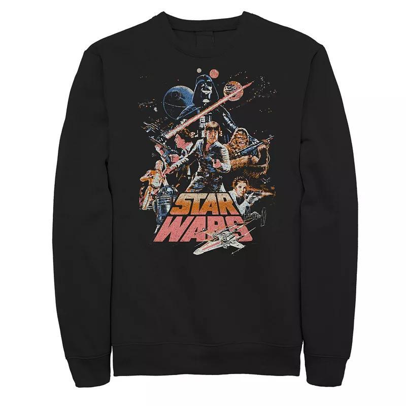 Big & Tall Star Wars Stand And Fight Vintage Poster Sweatshirt, Mens Product Image