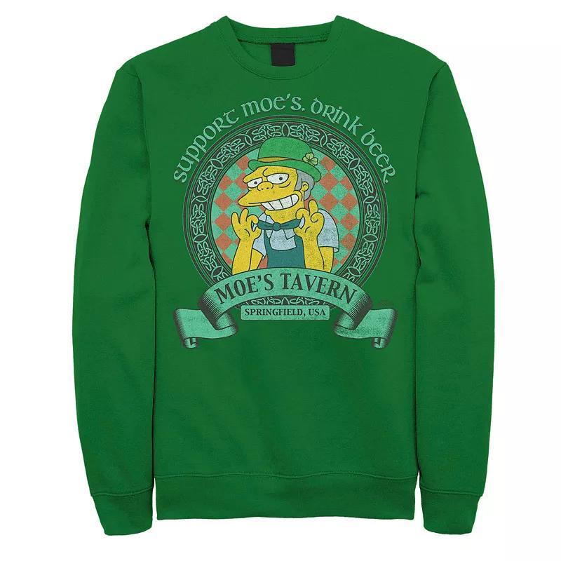 Mens The Simpsons Moes Tavern St. Patricks Day Sweatshirt Product Image