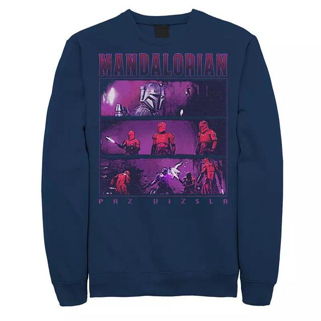 Mens Star Wars The Mandalorian Paz Vizsla Sith Troopers Boxes Graphic Fleece Blue Product Image