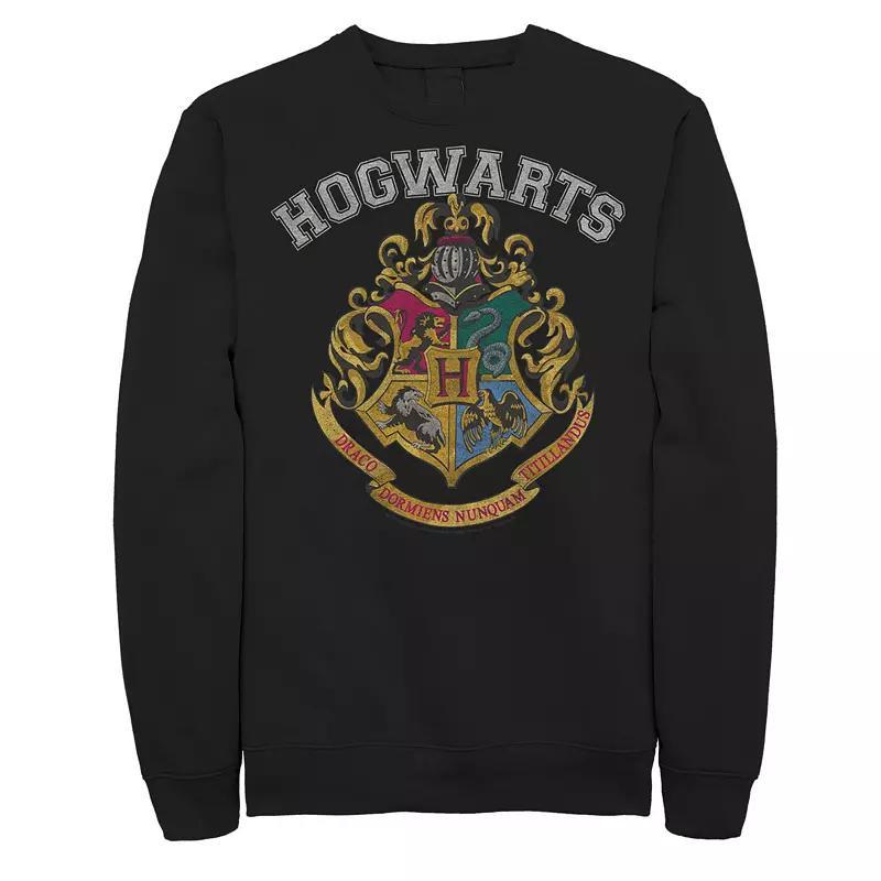 Big & Tall Harry Potter Hogwarts Vintage Crest Graphic Fleece Pullover, Mens Product Image