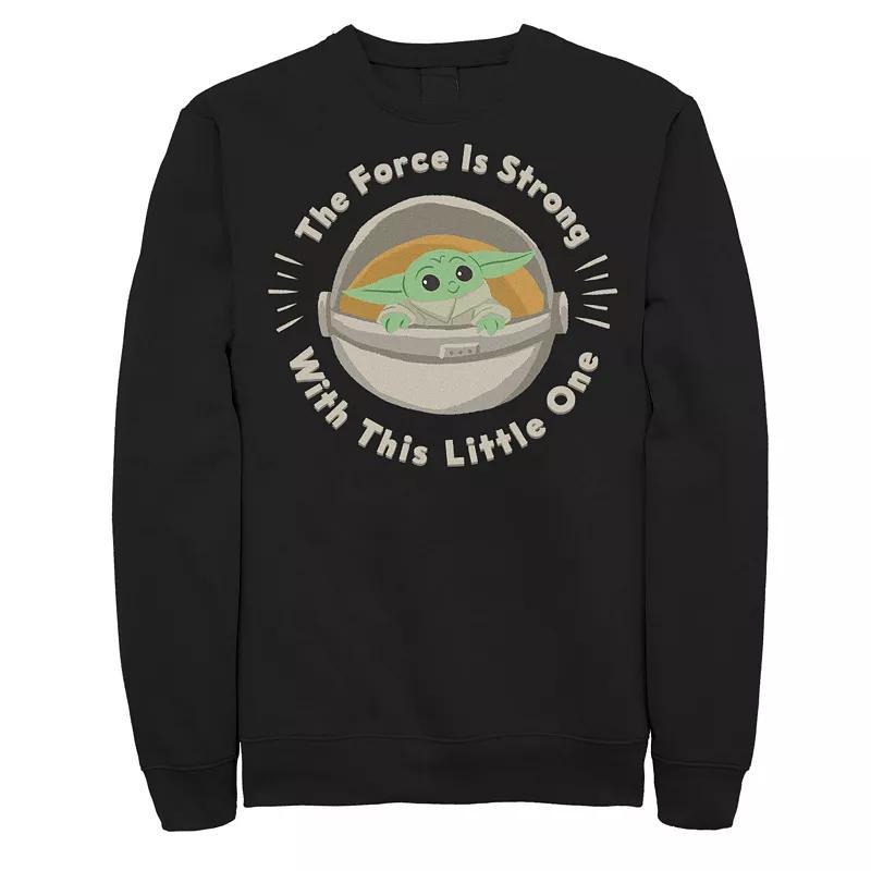 Mens Star Wars The Mandalorian The Child Aka Baby Yoda Force Is Strong Sweatshirt Product Image