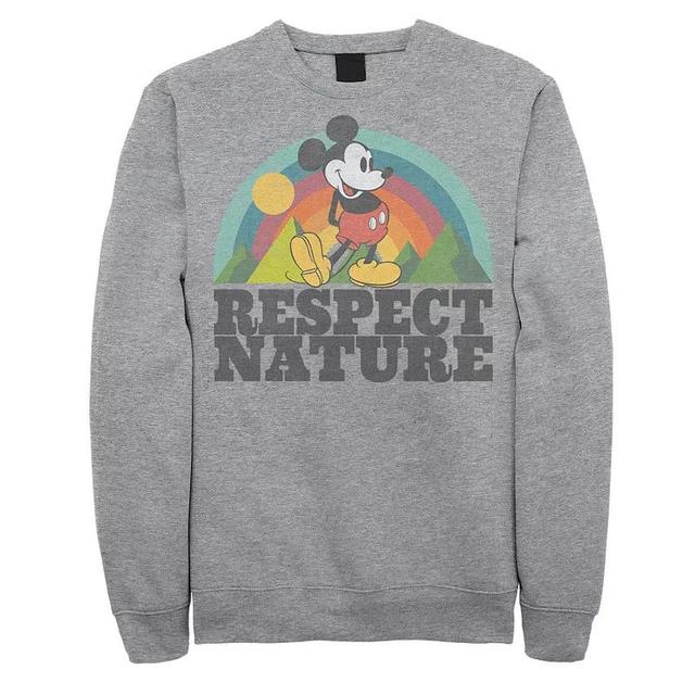 Disneys Big & Tall Mickey Mouse Respect Nature Rainbow Fleece, Mens Athletic Grey Product Image