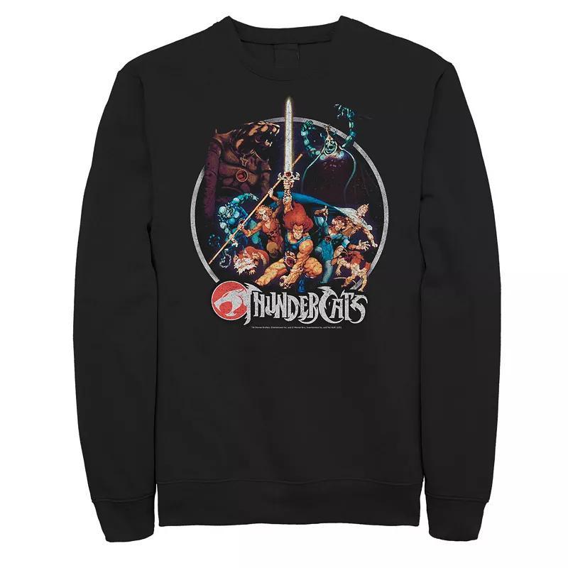 Big & Tall ThunderCats Group Shot Vintage Circle Sweatshirt, Mens Product Image