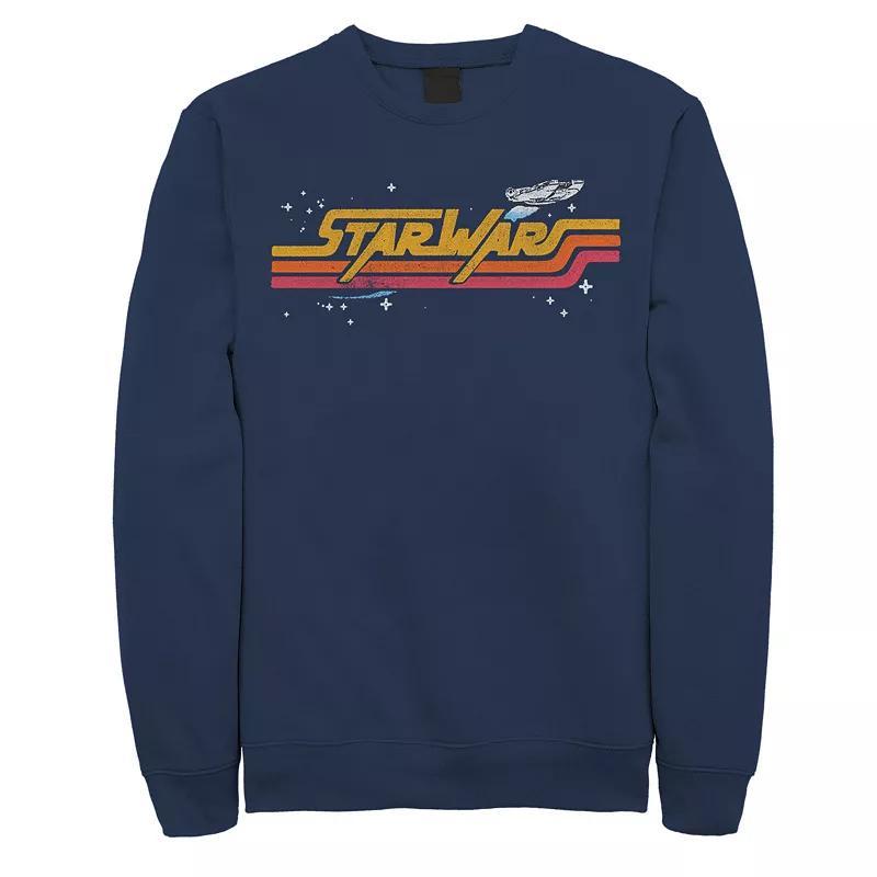 Disneys Star Wars Mens Millennium Falcon Retro Title Logo Fleece Product Image