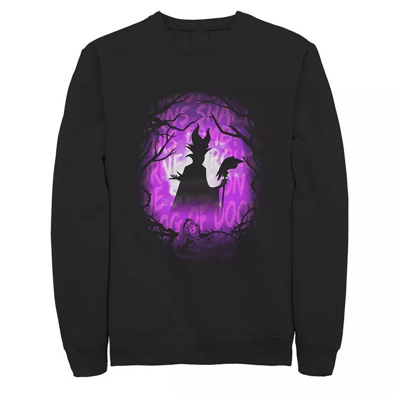 Mens Disney Sleeping Beauty Maleficent Silhouette Sweatshirt Black Product Image