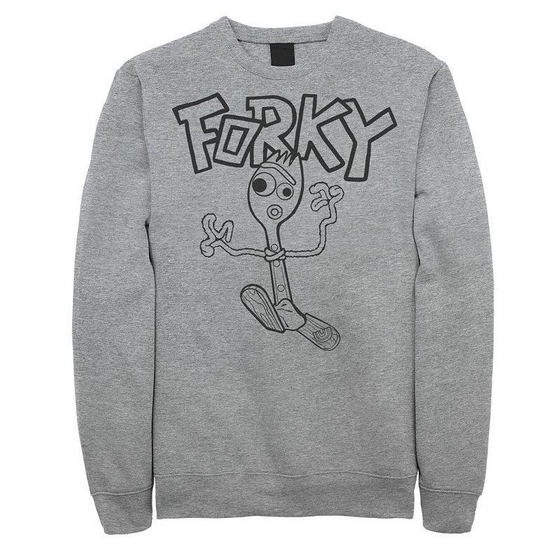 Disney / Pixars Toy Story Forky Mens Doodle Sweatshirt Athletic Grey Product Image