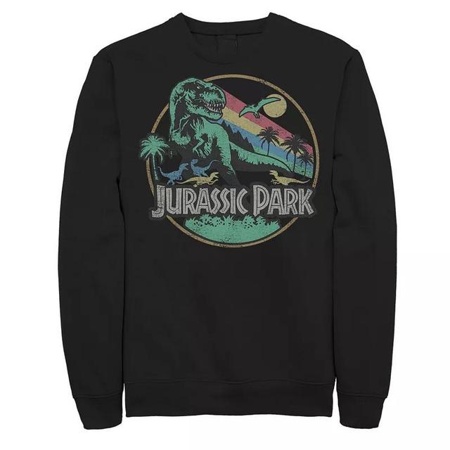 Mens Jurassic Park Rainbow T-Rex Vintage Sweatshirt Product Image