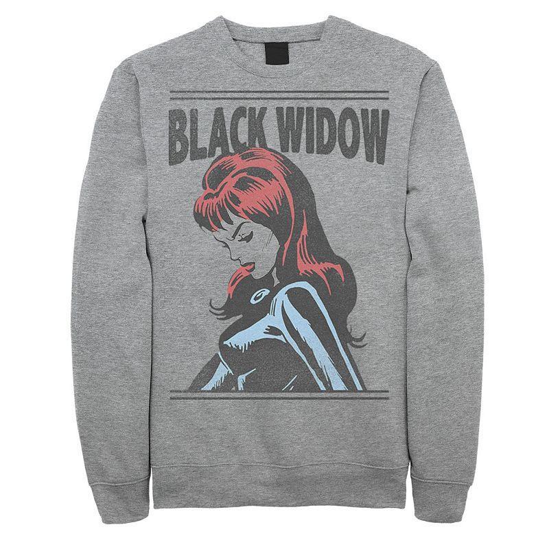 Mens Marvel Widow Simple Sweatshirt Athletic Grey Product Image