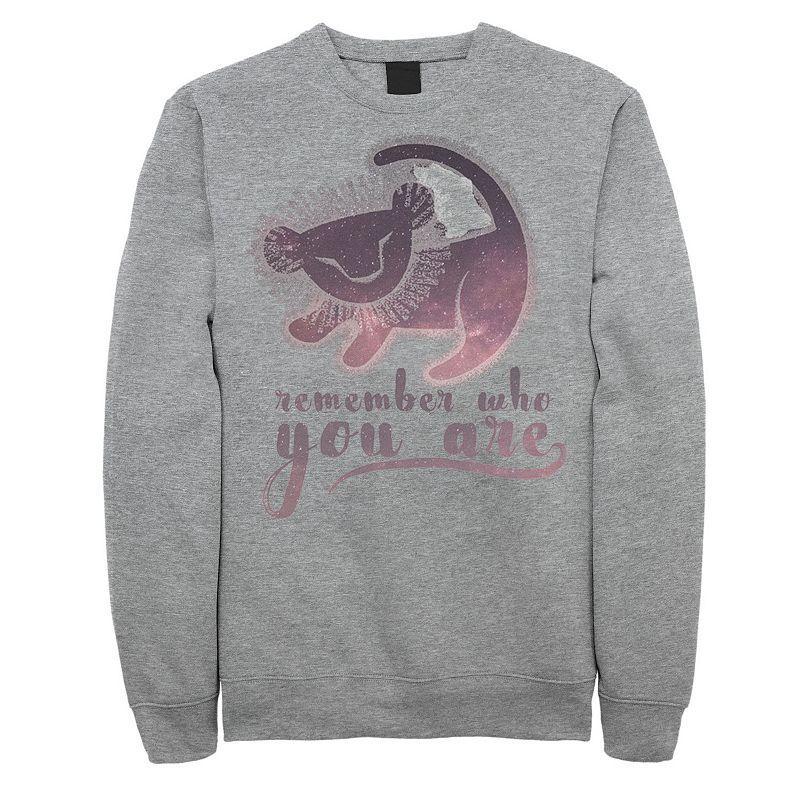 Mens Disney Lion King Simba Remember Painting Sweatshirt Grey Heather Product Image