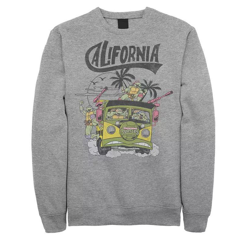 Big & Tall Nickelodeon Teenage Mutant Ninja Turtles California Ride Fleece Sweatshirt, Mens Athletic Grey Product Image