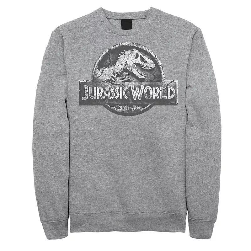 Mens Jurassic World Two Return Stone Logo Sweatshirt Athletic Grey Product Image