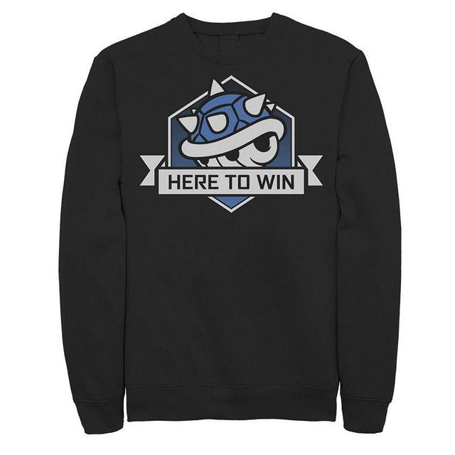 Mens Nintendo Mario Kart Here To Win Blue Shell Portrait Sweatshirt Product Image