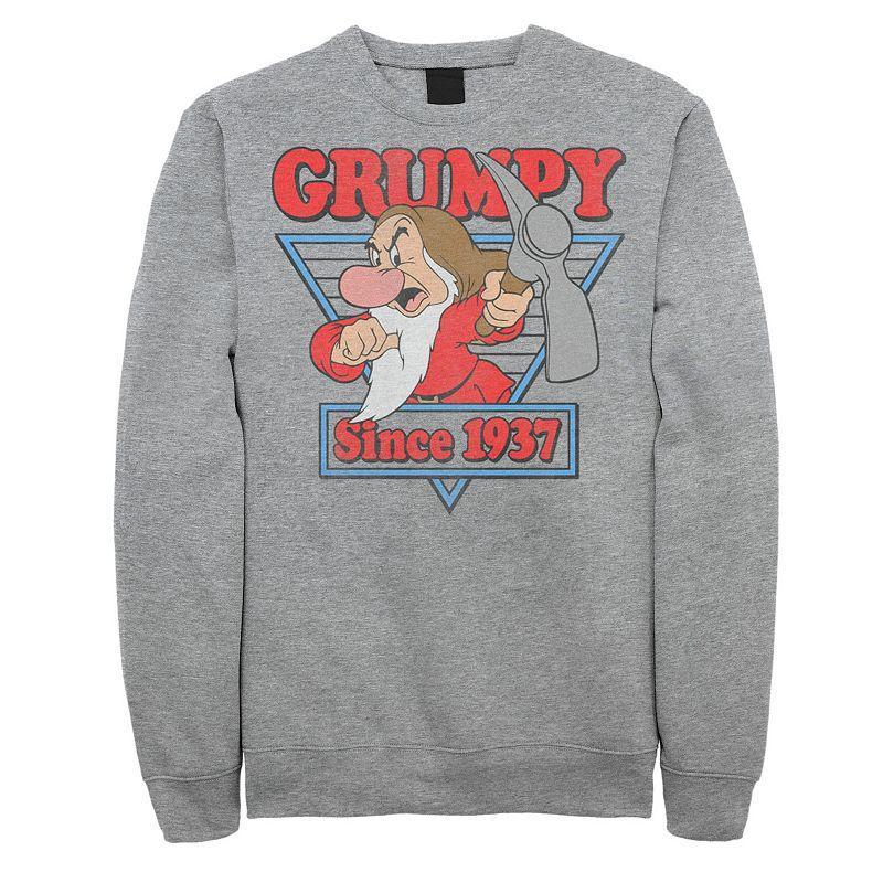 Disneys Snow White Grumpy Mens Grumpy Since 1937 Triangle Sweatshirt Athletic Grey Product Image