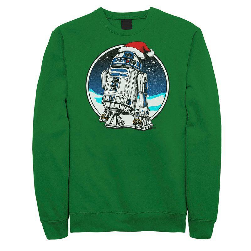 Mens Star Wars Boba Fett Santa Hat Cartoon Style Christmas Sweatshirt Product Image