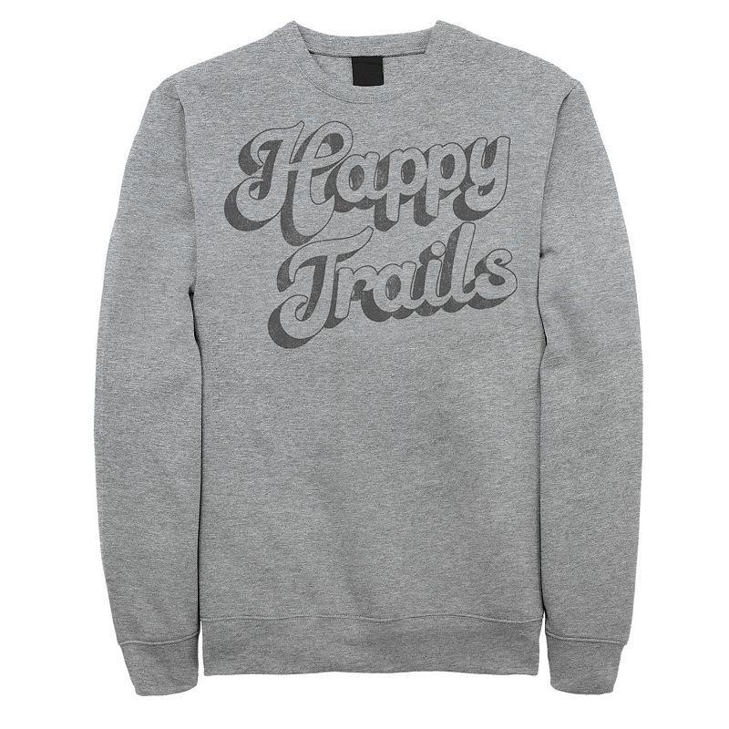 Mens Fifth Sun Happy Trails Script Outline Sweatshirt Athletic Grey Product Image